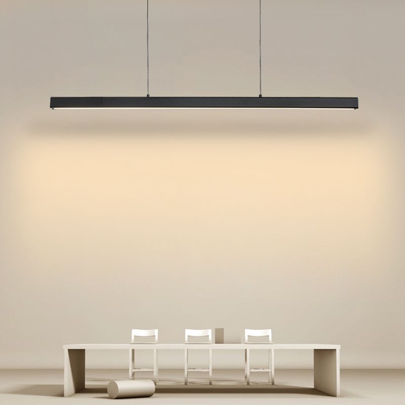 Moderne stijl eenvoudige hangende lamp led rechthoek hanglamp voor eetkamer