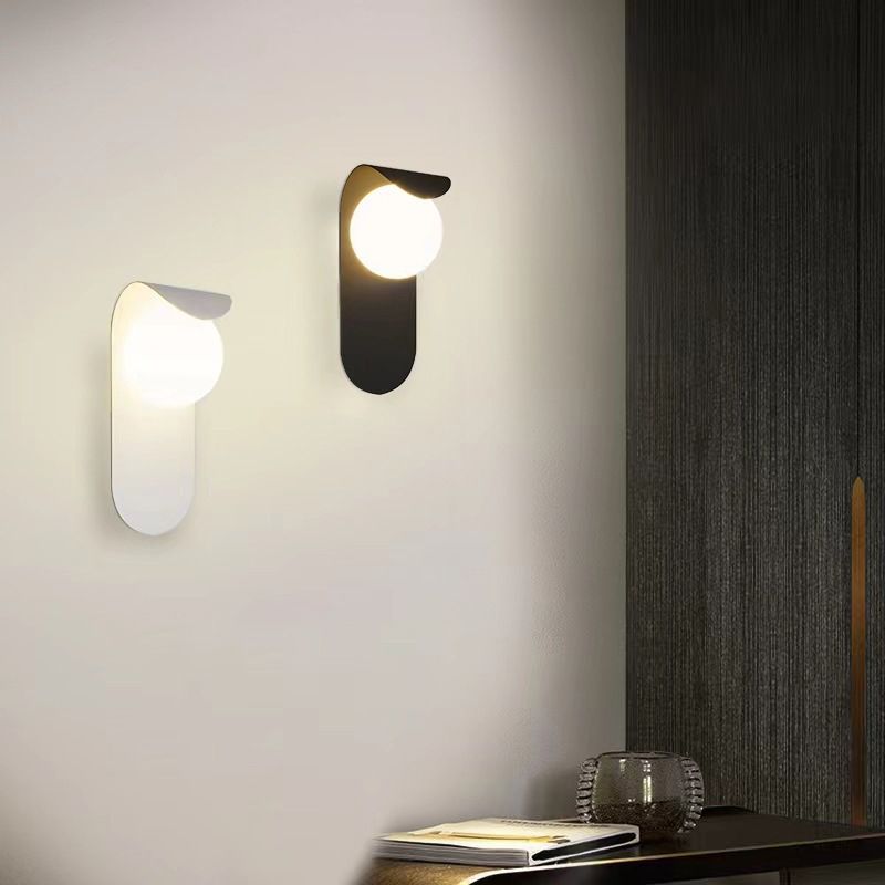 Ball Shape Metal Wall Light Modern Style 1 Light Wall Light Sconce