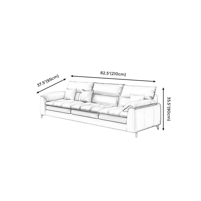 Faux leather High Back Pillow Top Arm Sofa and Sectional with Stain-Resistant