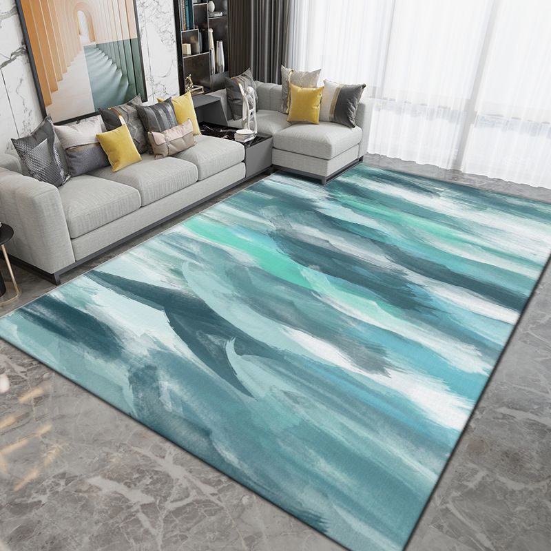 Dark Orange Modern Rug Polyester Graphic Rug Washable Rug for Sitting Room