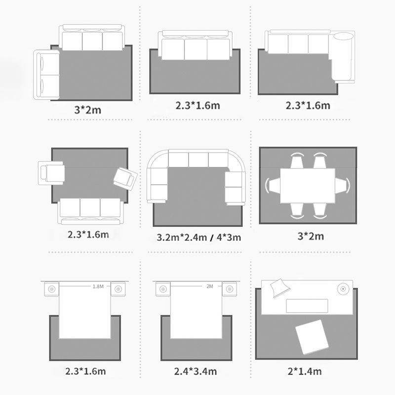 Grey-Brown Tone Modern Area Rug Polyester Triangle Print Rug Non-Slip Backing Indoor Rug for Living Room