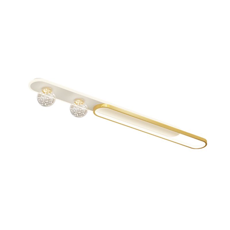 Plafonnier LED en métal oblong de Style nordique, luminaire de plafond pour chambre à coucher