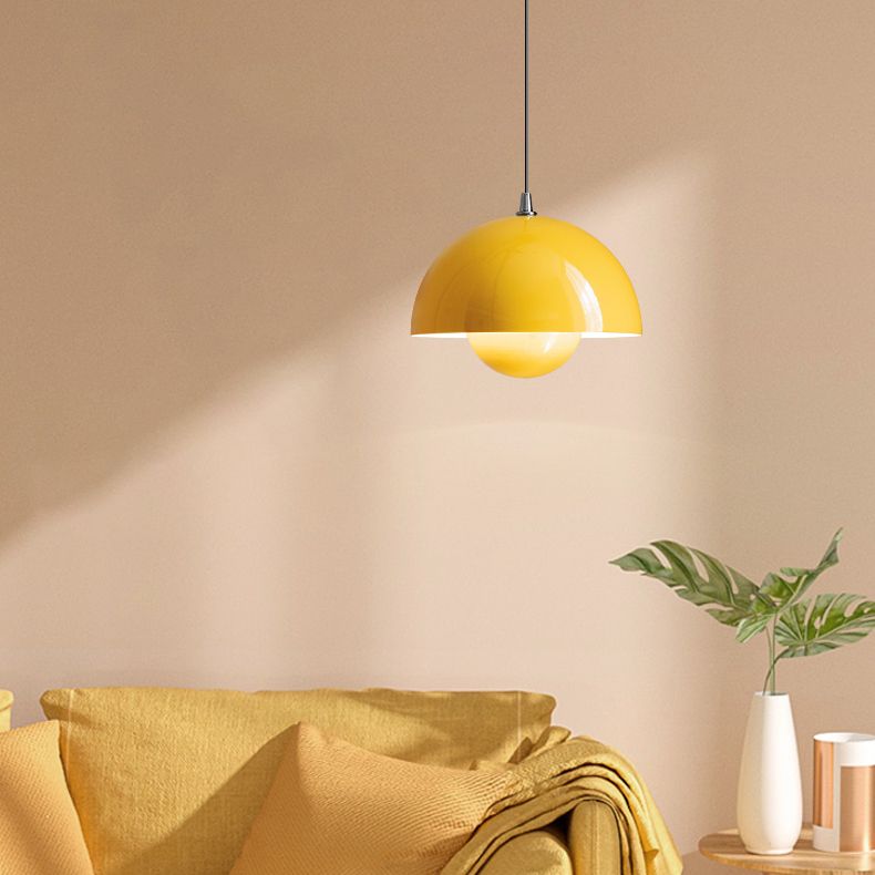 Metal Round Hanging Light Macarons nordiques 1 luminaires de suspension légère