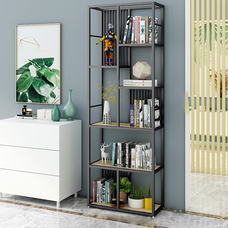 Open Back Shelf Bookcase Glam Style Bookcase for Office and Study Room