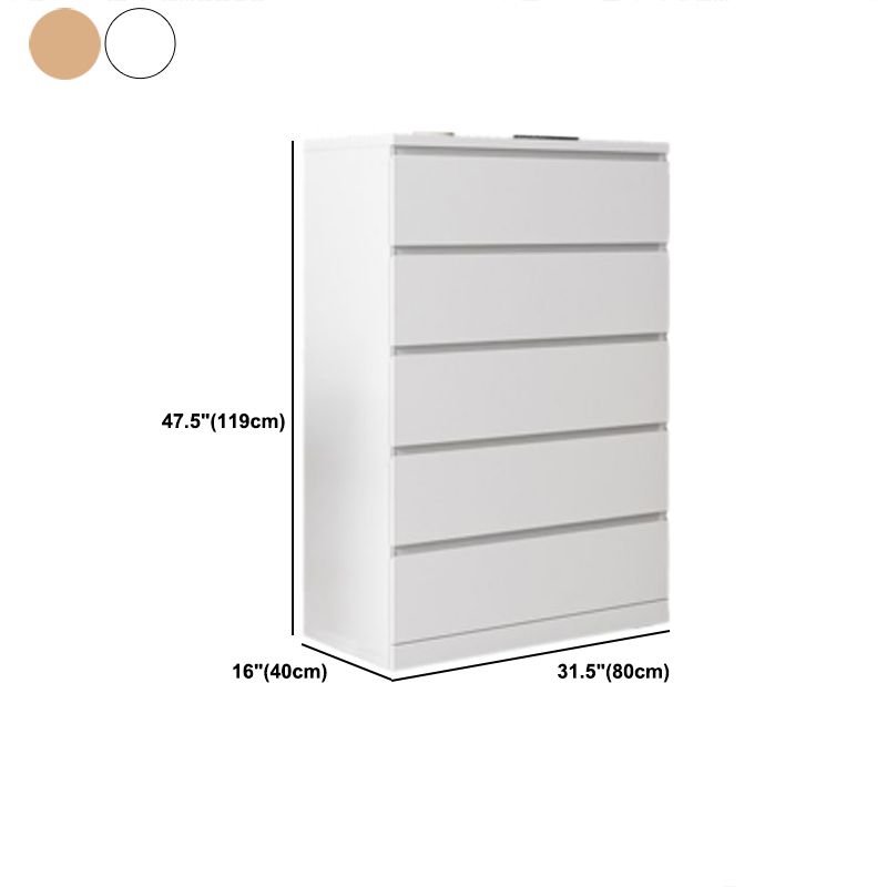 Contemporary Chest Wood Vertical Chest with Drawers for Home/Office