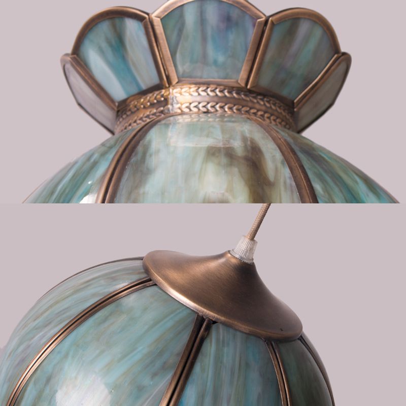 9.5"/10.5" Wide Dome Suspension Pendant Traditionary Pewter Glass 1 Bulb Hanging Light for Living Room