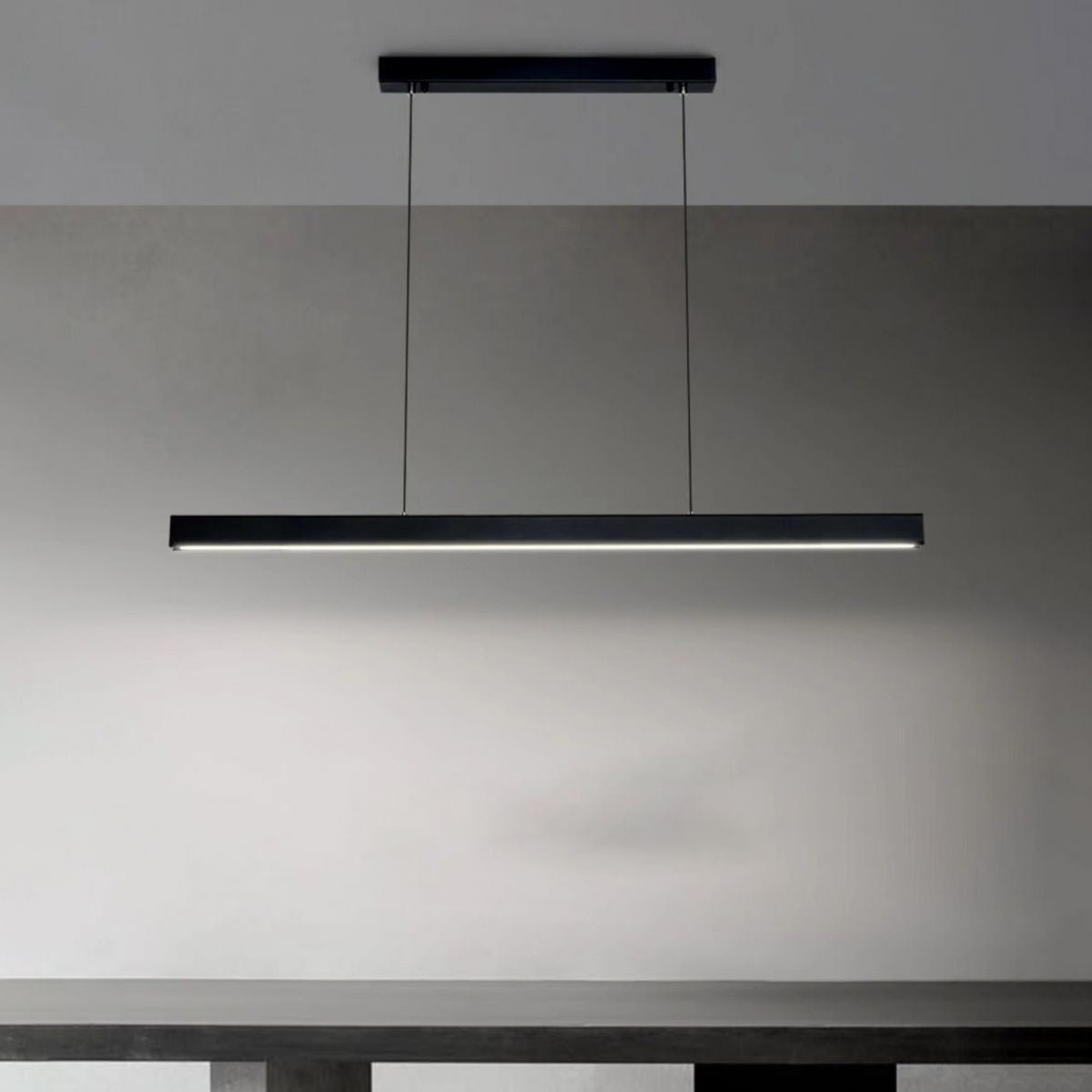 Simplicité Contemporary Island Light Acrylique Long Strip Prowing Lampe pour salle à manger