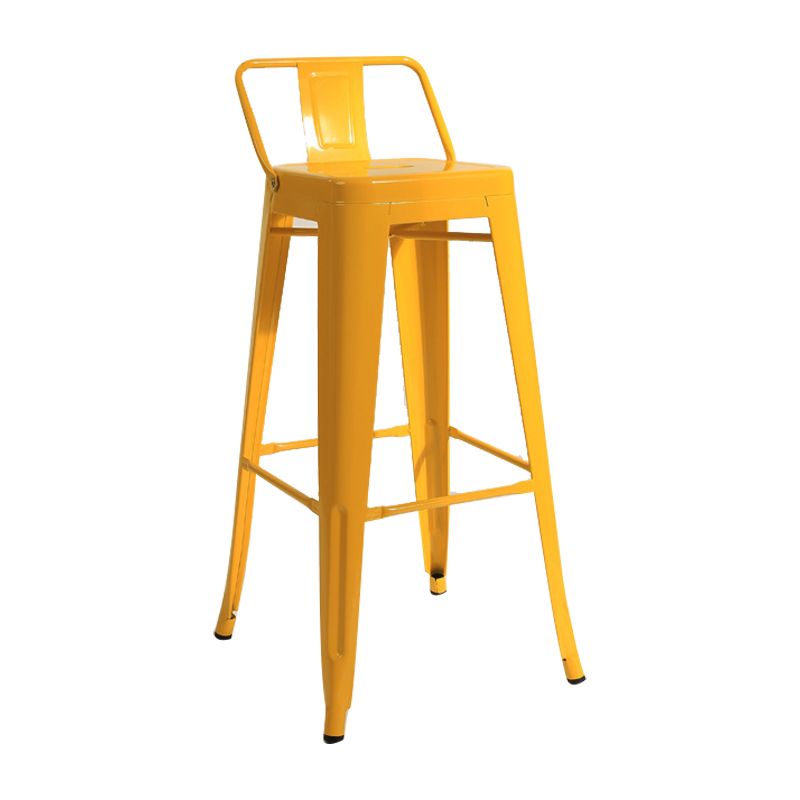Industrial Square Bar and Counter Stool Metal Stool with 4 Legs