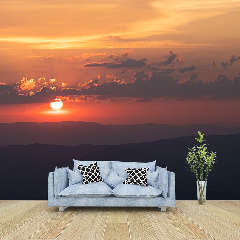 Mountain Range Environment Friendly Resistant Mural Wallpaper Sleeping Room Wall Mural