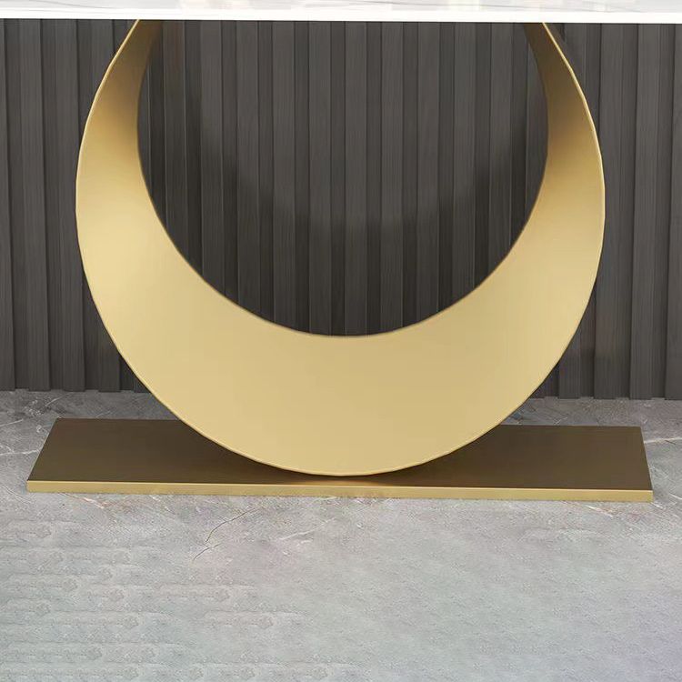 31.5" Tall Stone Accent Table Modern Scratch Resistant End Table for Hall