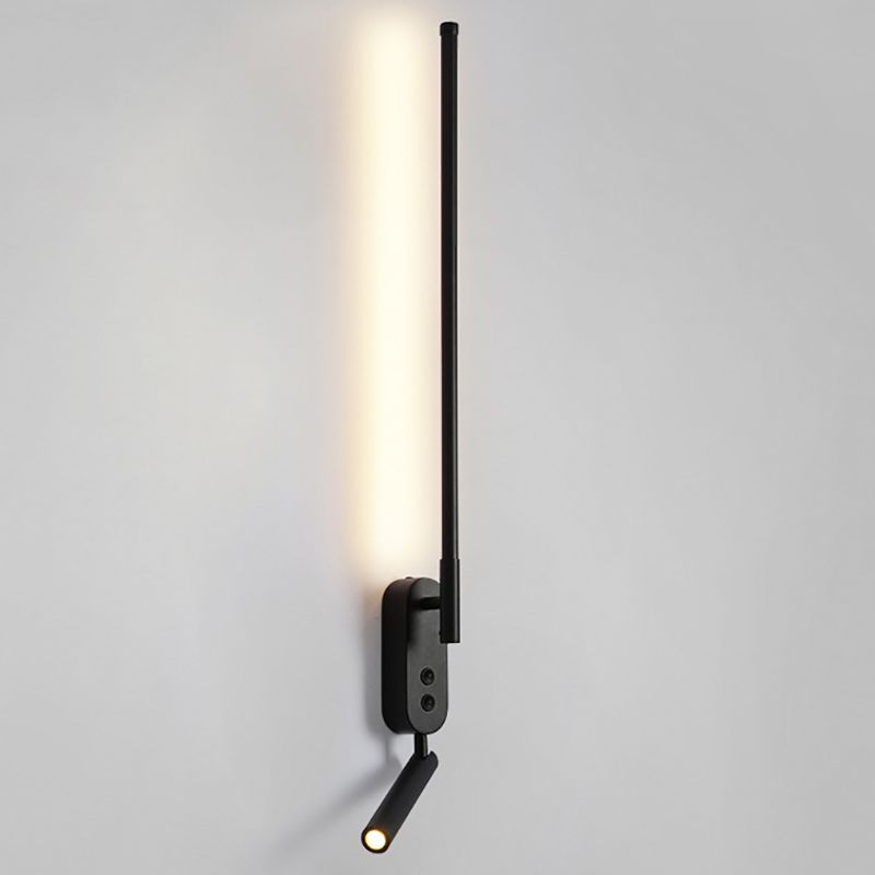 Stile moderno a forma lineare murale sconce metallo 1 luce da parete per camera da letto
