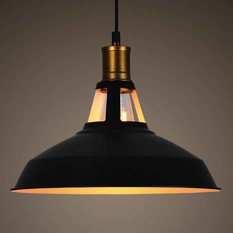 Lampada in ferro battuto a sospensione industriale a sospensione retrò per caffettiera