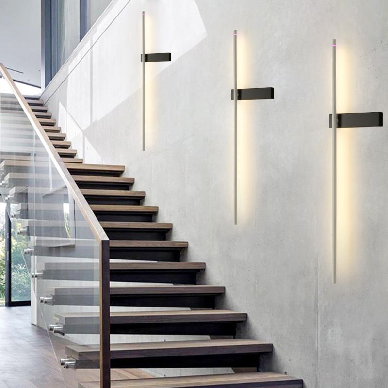 Nordic moderne Mall Mount Light salon simple LED Strip Shape Wall Lightture Mur