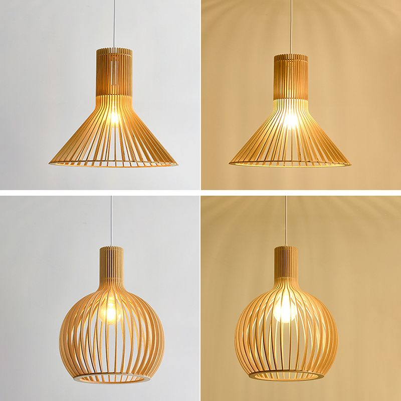 1 hängende Deckenlichter kreativer moderner Holzanhänger für Bekleidungsgeschäft