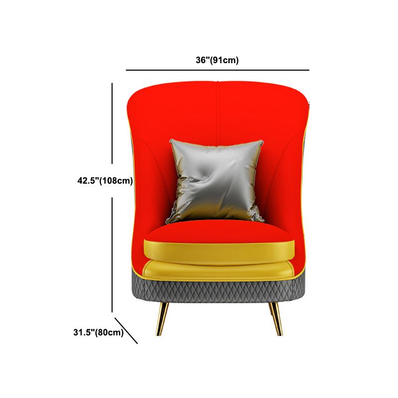 Sloped Arm Curved Sofa with Tight Back Contemporary Sofa for Apartment
