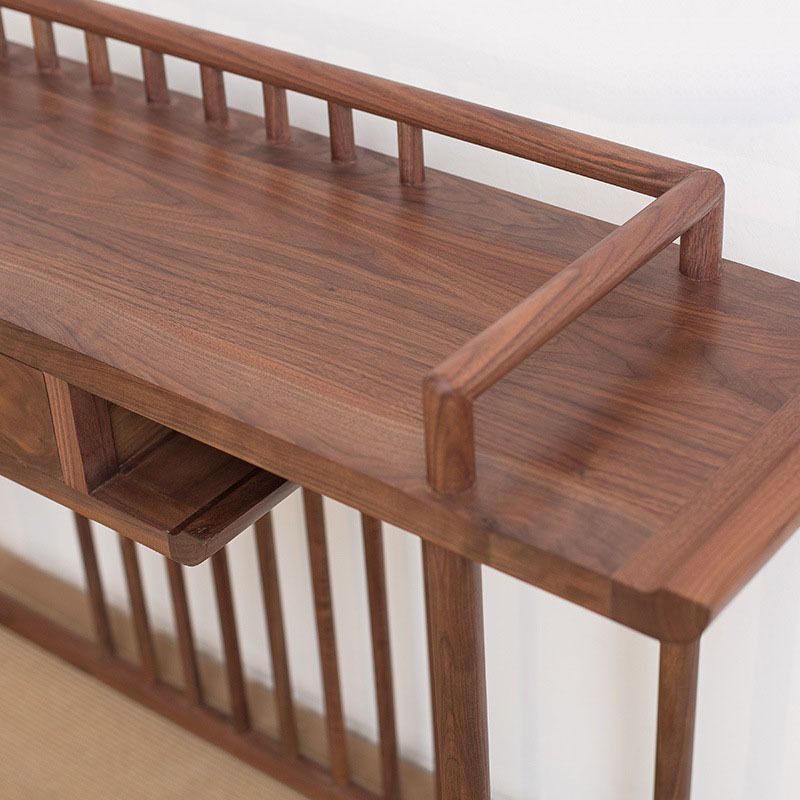 34.65" Tall Console Table Glam 1-drawer Solid Wood Console Accent Table