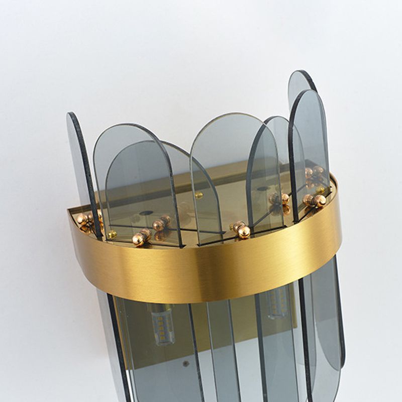 Glass Unique Shape Sconce Light Modern-Style 2 Lights Wall Light Fixtures