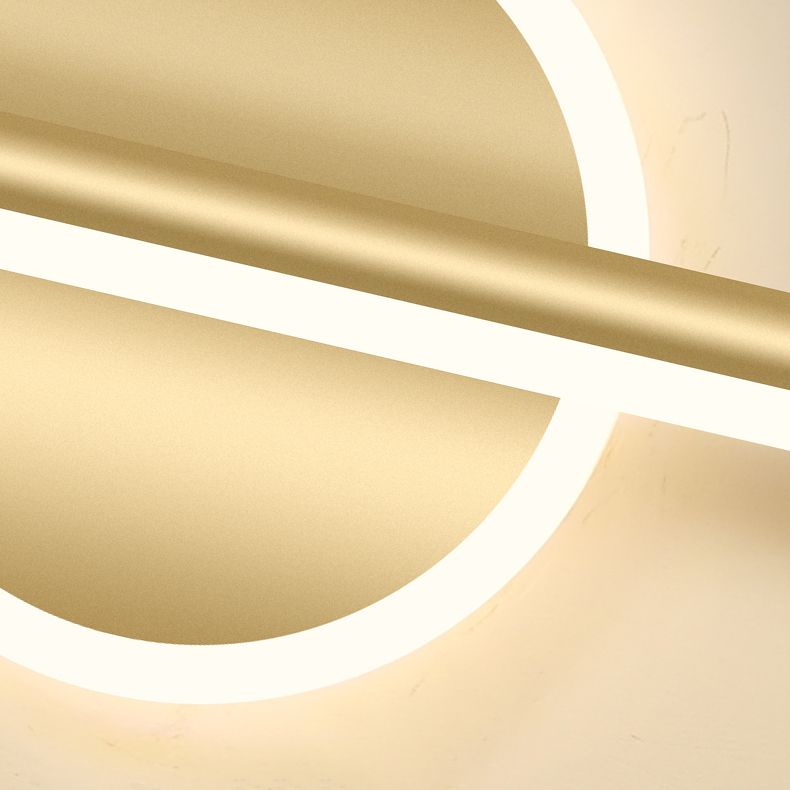Minimalism Vanity Light Fixtures Straight Bathroom Mirror Lamp in Gold