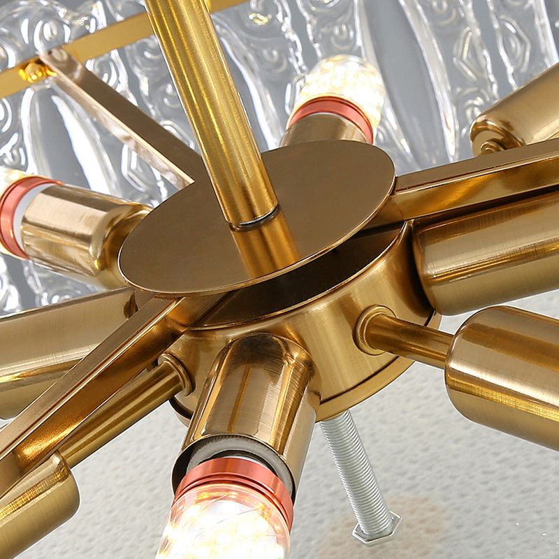 Modern Style Island Pendants Glass Pendant Lights in Gold for Living Room
