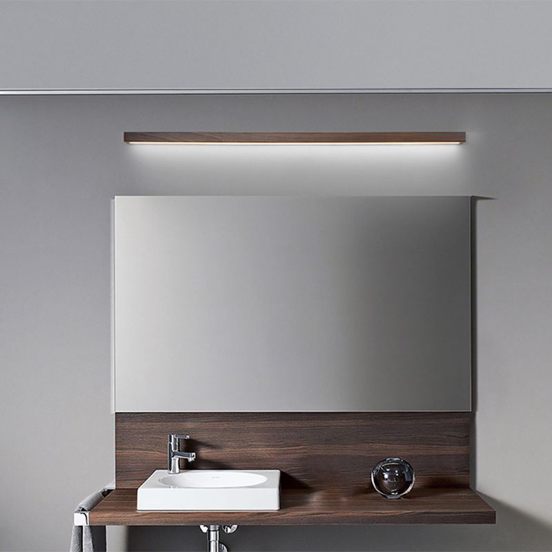 Contemporary Vanity Light Creative Wooden LED Wall Light Sconce for Washroom