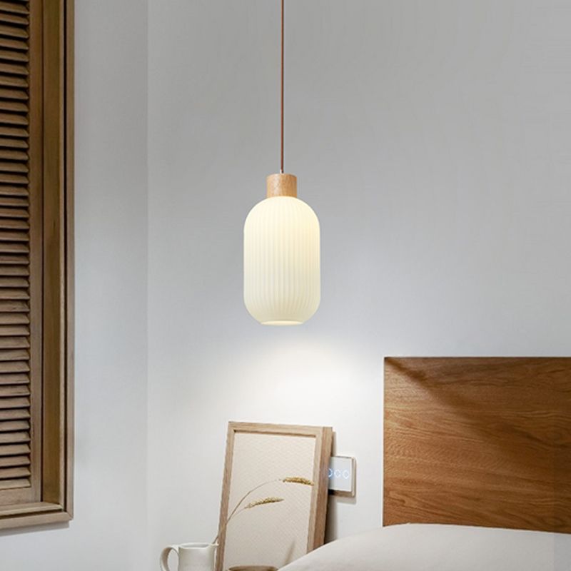 Weiße Glas Einfachheit hängend hängendes Einzelbulb Messing Esszimmer Suspension Anhänger