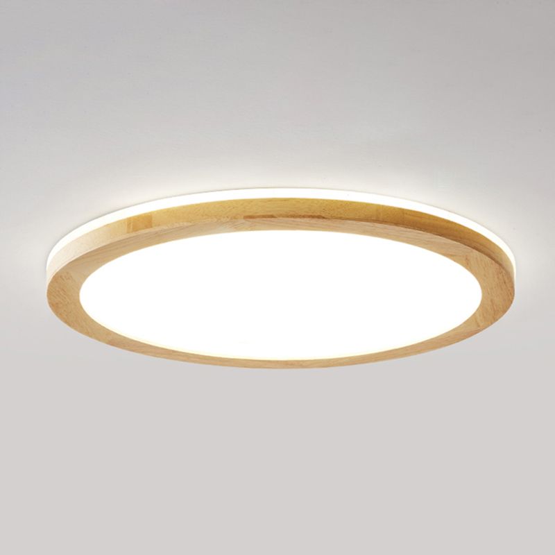 Legno Rotondo Flush Light Light Modern Single Light Flush Massimale Light Fixtures in Brown