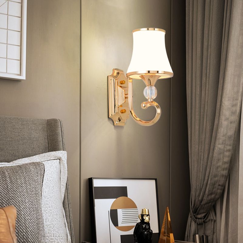 1-Licht geometrische Wandleuchten moderne einfache Style-Glas-Wandbeleuchtung in Schwarz