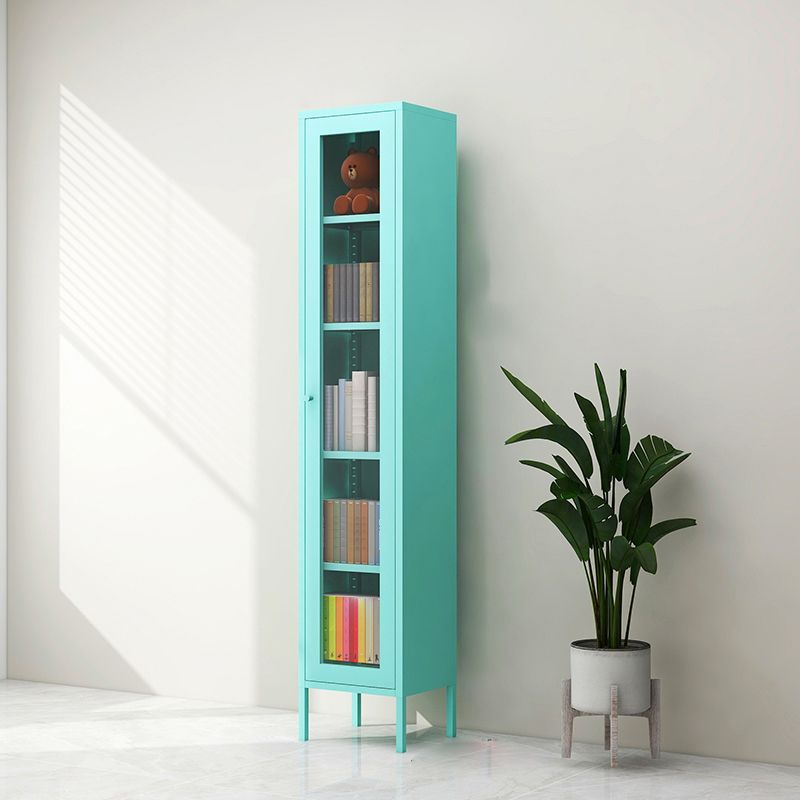 Multiple Colors Modern Style Bookshelf, Metal Bookcase for Home