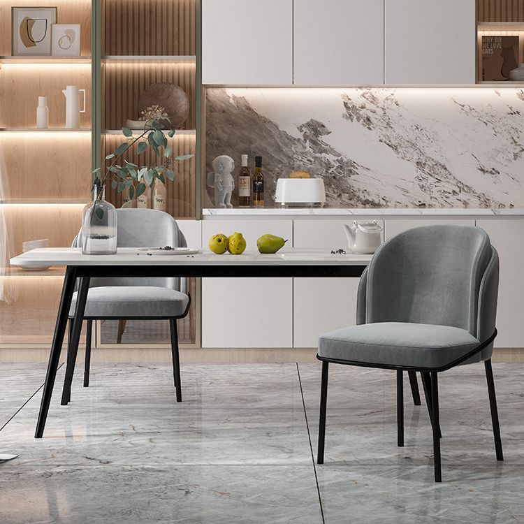 Modern 1/5/7 Pieces Dining Set Rectangle Stone Dining Table for Kitchen Dining Room