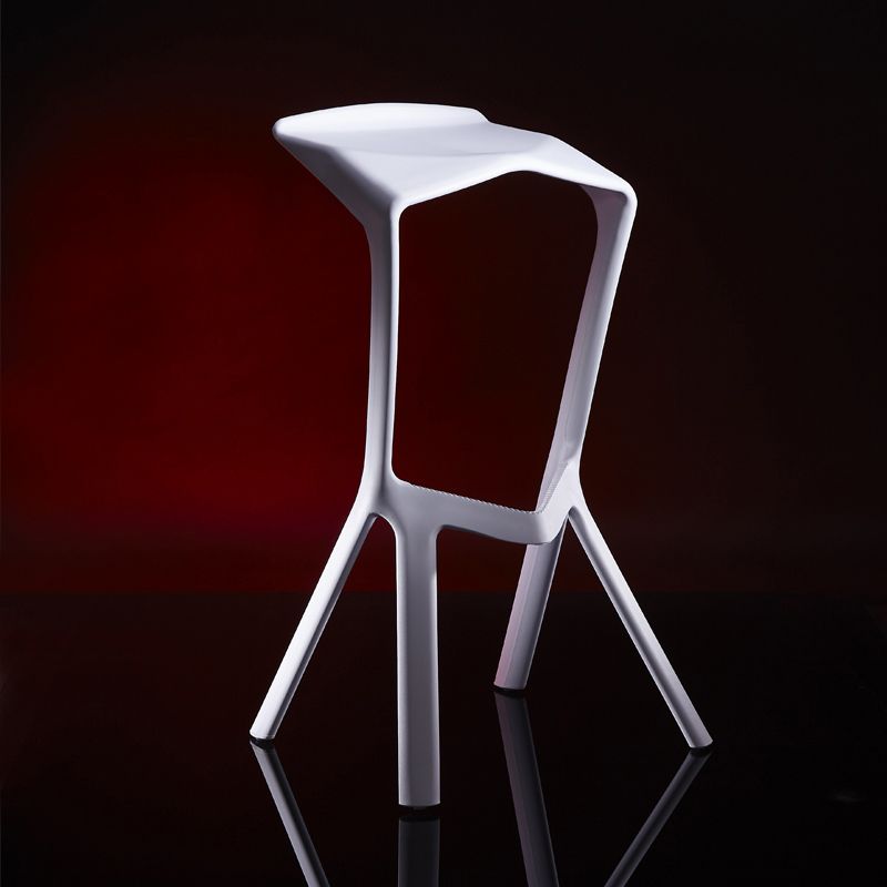 Scandinavia Style Bar-stool PP Legs Saddle Seat Stool for Kitchen Bar