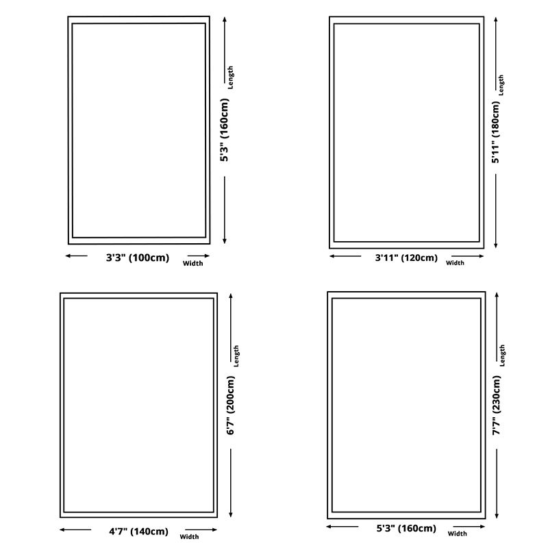 Green Tone Modern Area Carpet Polyester Plant Pattern Indoor Rug Anti-Slip Backing Carpet for Living Room