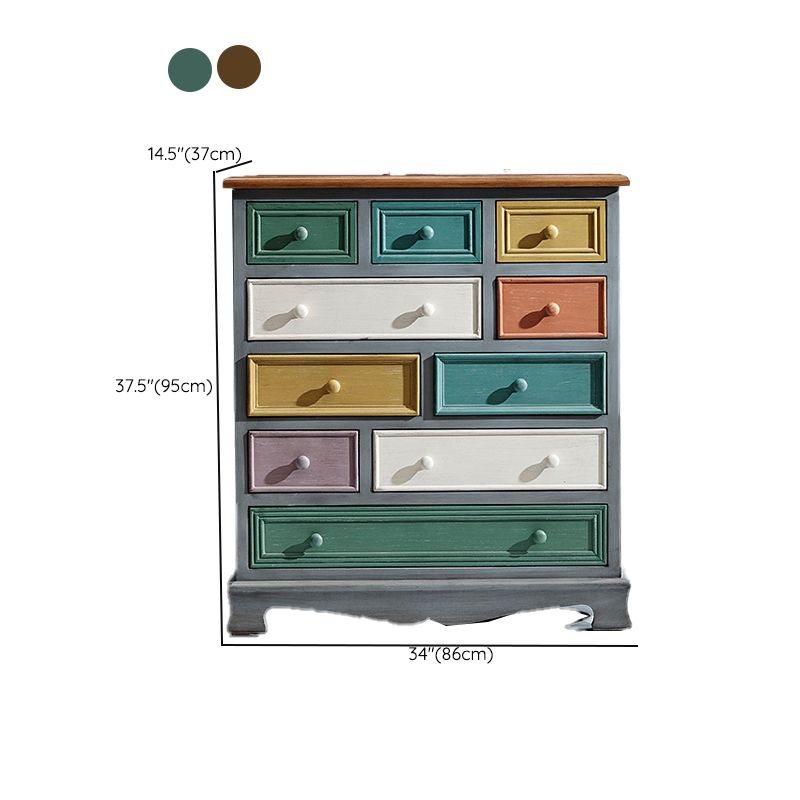Coastal Storage Chest Dresser Solid Wood Dresser with 8/10/12 Drawers