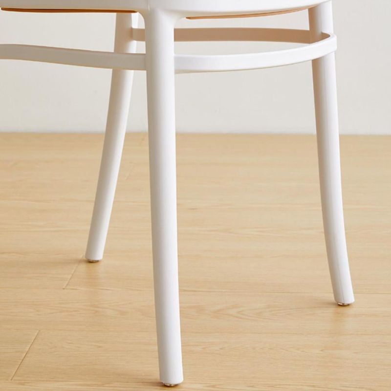 Scandinavian Plastic Barstool Plastic Furniture Rectangle Seat in Matte Finish