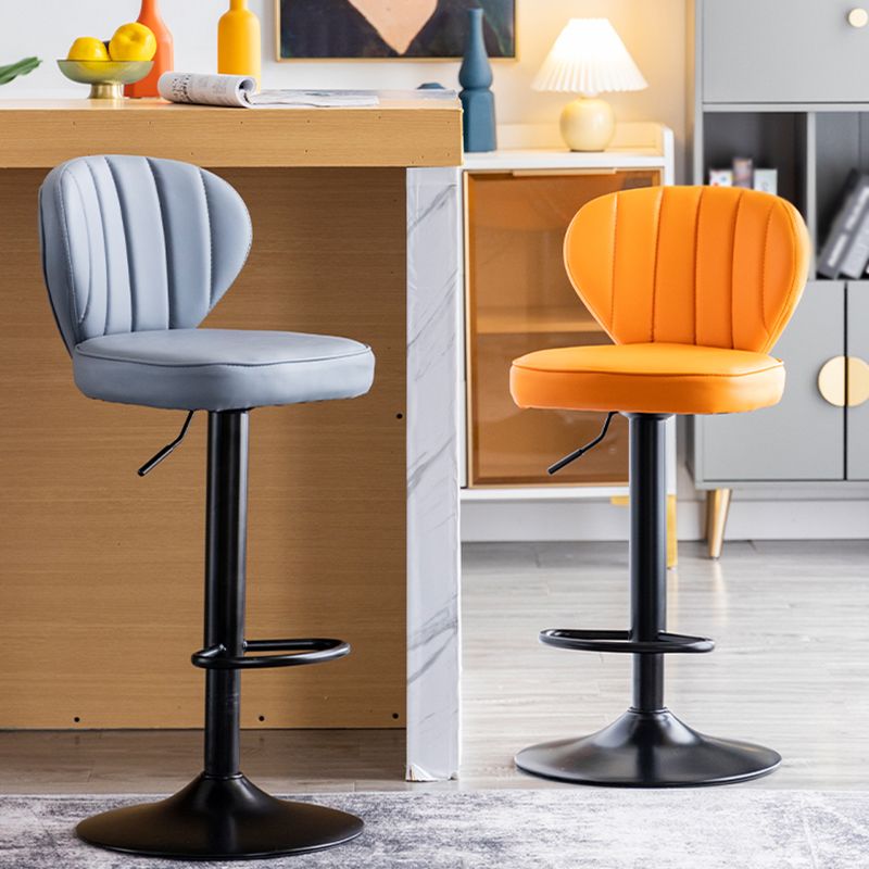 Restaurant Nordic Leather Bar Stool Modern Adjustable Height Stool
