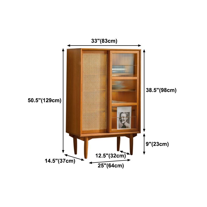 Modern Solid Wood Buffet/Console Sliding Doors Living Room Sideboard Buffet