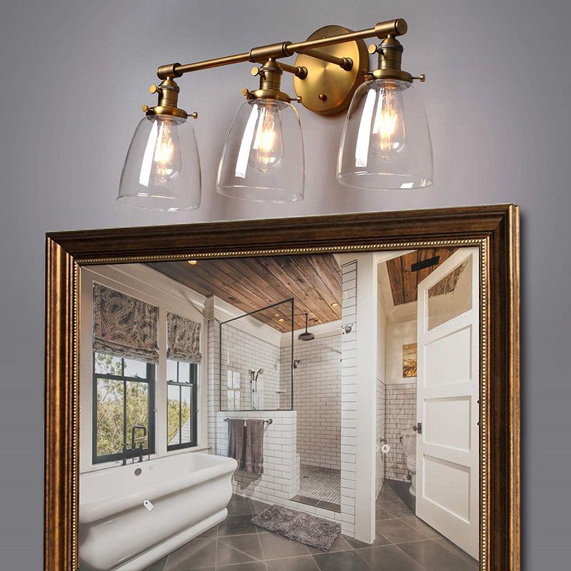 Mirror de verre lumières murales modernes simples stlye multi-têtes de montage mural