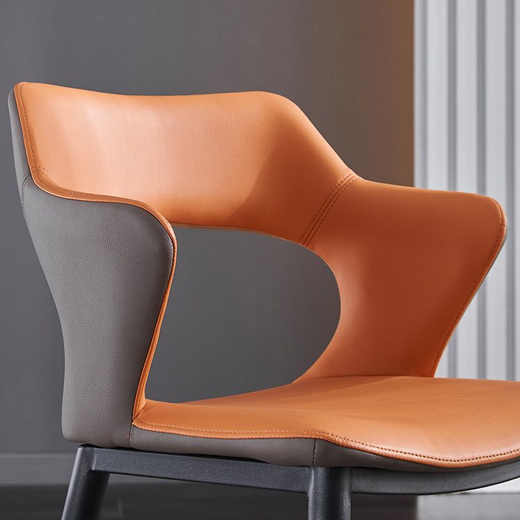 Scandinavian Style Metal Dining Chair Set Kitchen Dining Wingback Arm Chairs