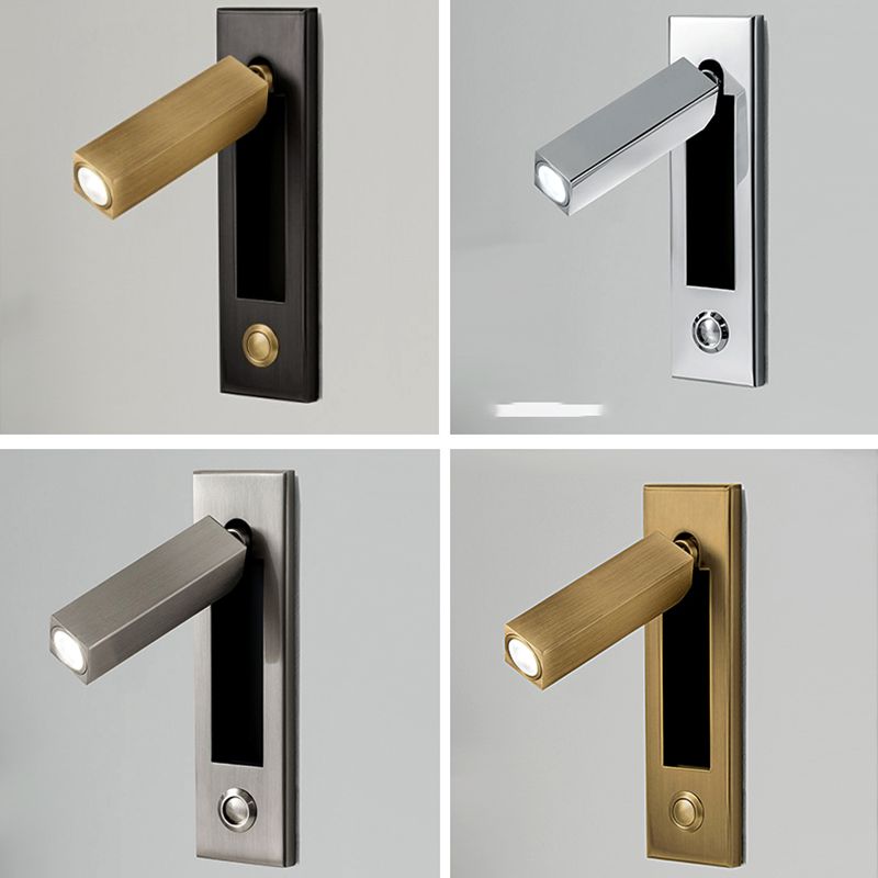 Mur de style moderne Metal Metal 1 Éclairage mural léger pour la lecture