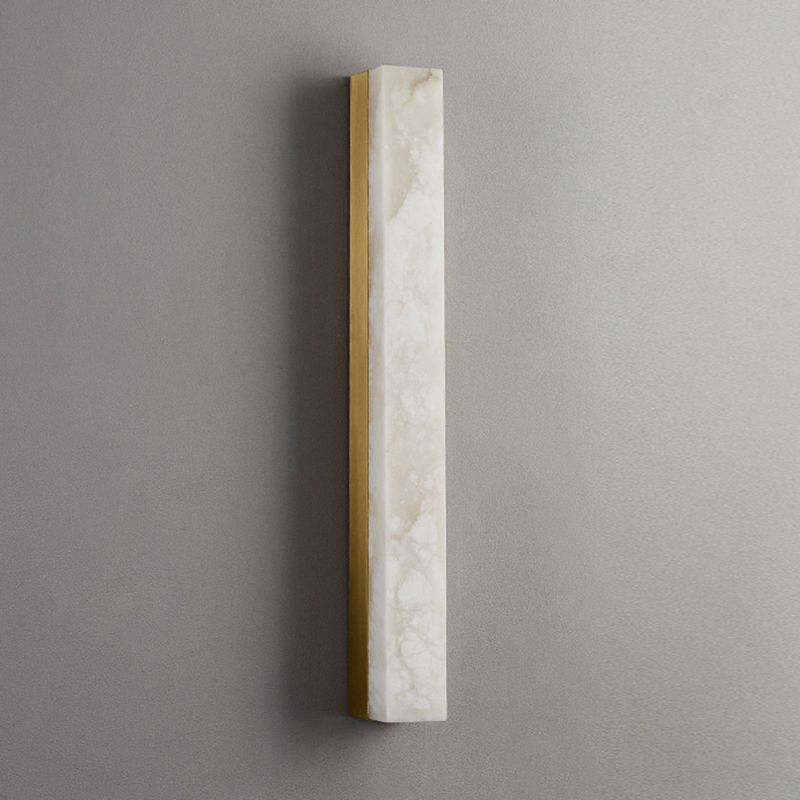 Marble Contemporary Wall Sconce 1-Light Linear Wall Mounted Lighting for Living Room
