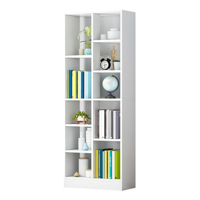 Wood Standard Bookshelf Contemporary Style Bookcase for Living Room