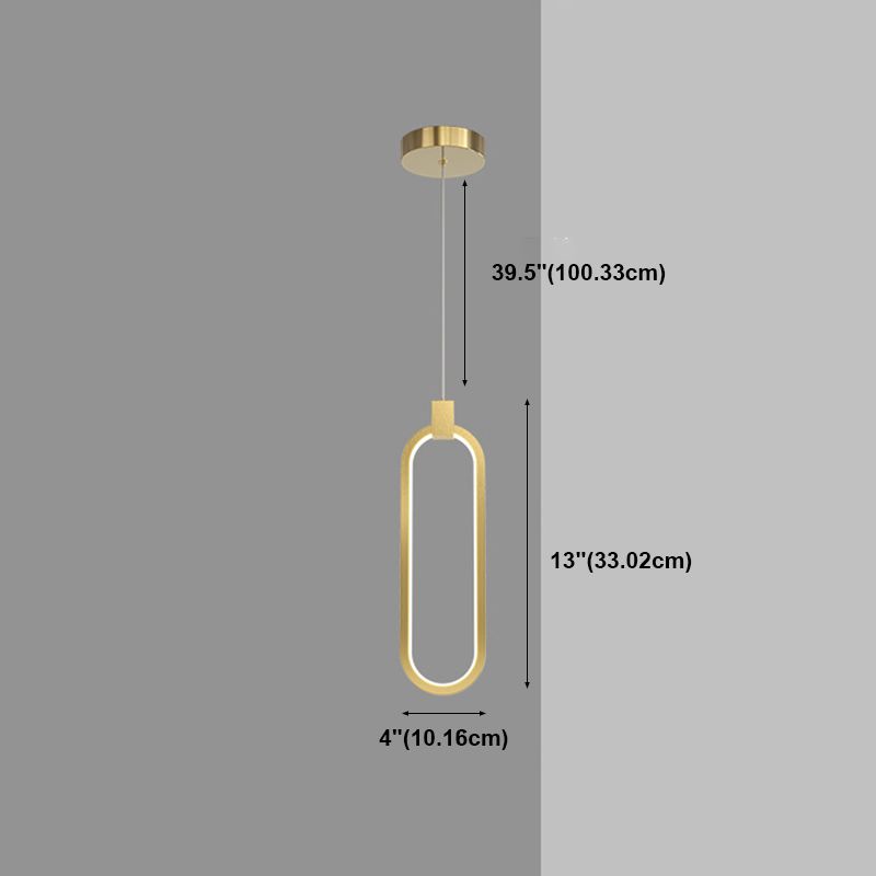 Kupfer zeitgenössische hängende Anhänger linearer Drop -Anhänger für Wohnzimmer