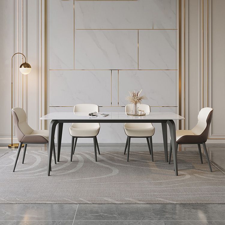 Simplicity Style Furniture Rectangle Stone Dining Room Table for Home