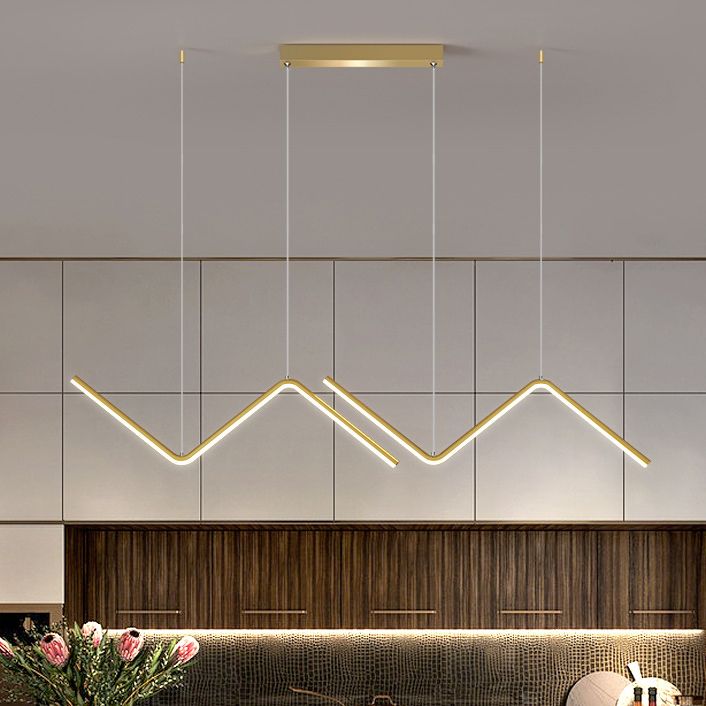 Golden/Black Kitchen Island Lighting Modern LED Ceiling Light for Home