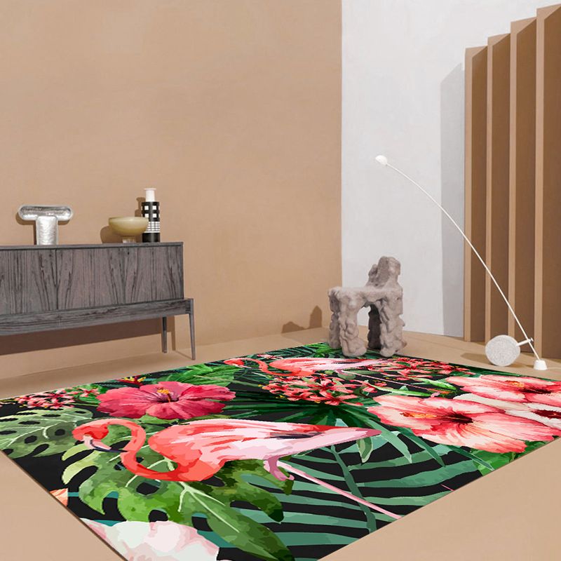 Eigentijds decoratietapijt Veelkleurig plantaardig bedrukt binnentapijt Synthetische antislip achterkant Gemakkelijk te onderhouden tapijt