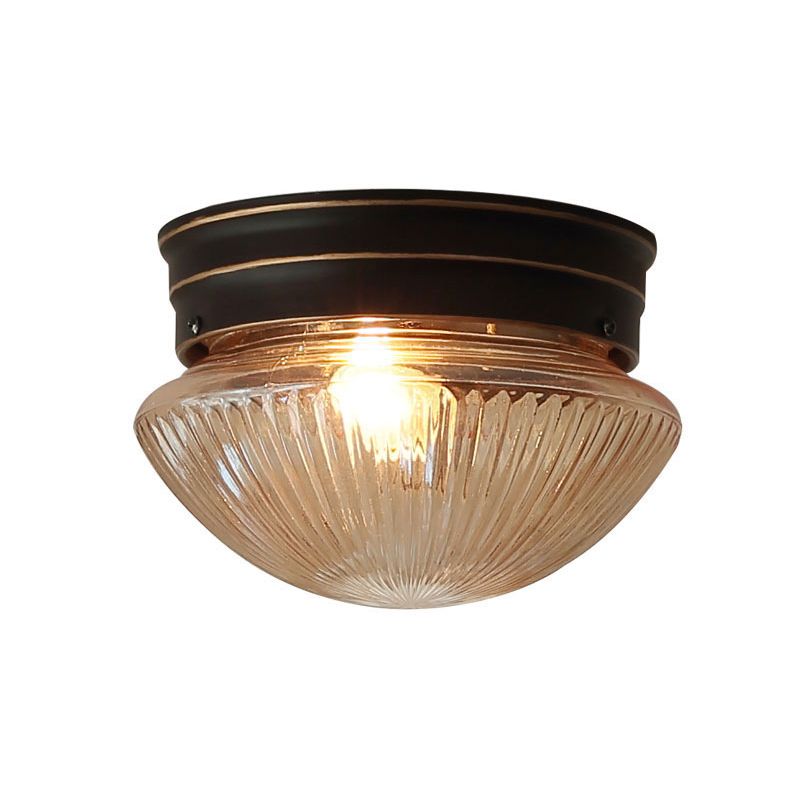 7.5 "Wide Classic Bowl Flush Mount Vetro 1 Luce Flush Plafoniera per Foyer
