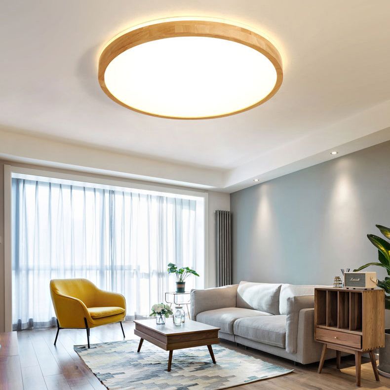 Moderne inbouw plafondverlichtingsarmaturen Houten plafondlamp
