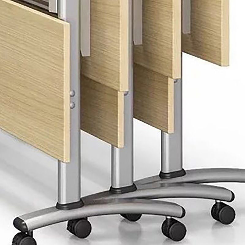 Contemporary Writing Desk for Office 30"H Rectangular Desk with Wheels