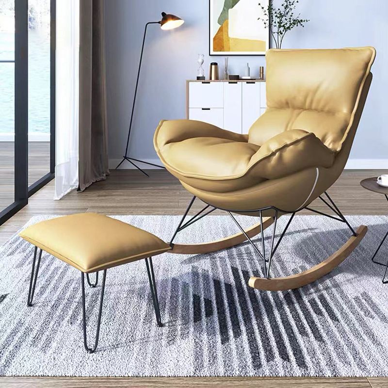 Mother Feeding Sofa Rocking Chair Modern Indoor Rocking Chair with Ottoman