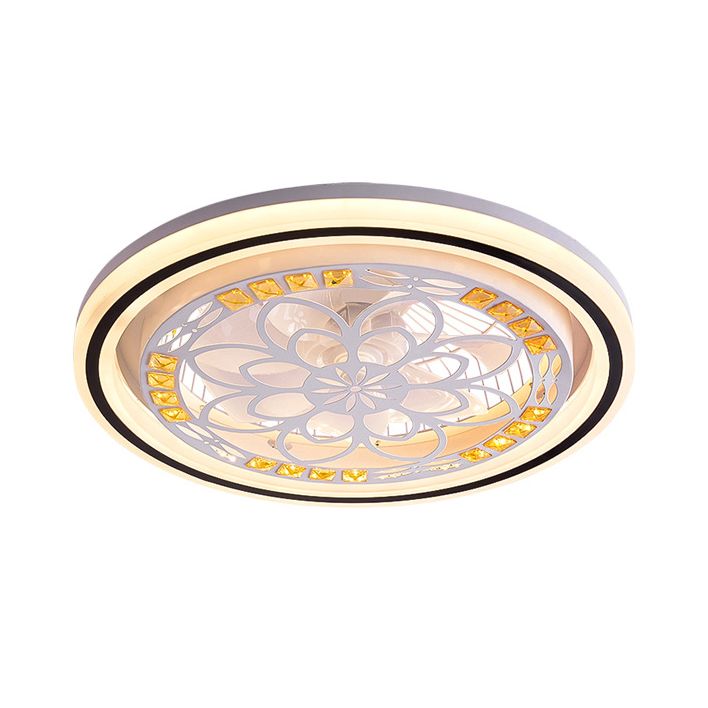 Geometrische Metalllüfterlampe moderne weiße LED -LED -Leuchte für Schlafzimmer
