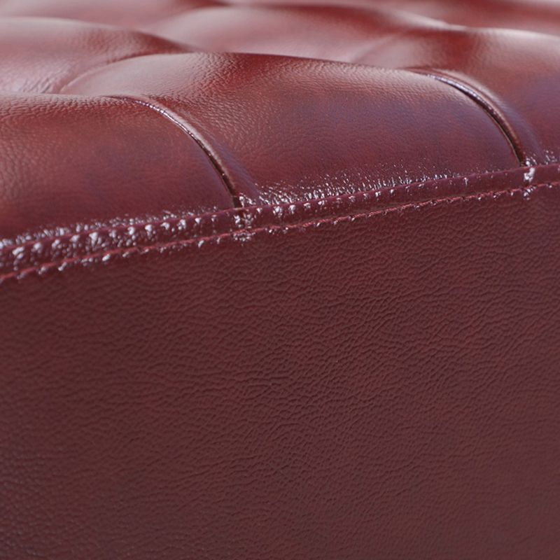 Genuine Leather Ottoman Tufted Square Whole Colored Water Resistant Cube Ottoman